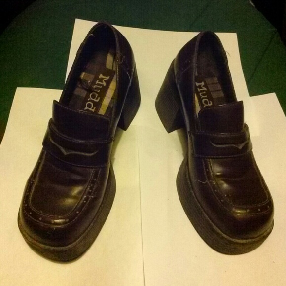 Mudd | Shoes | Mudd Brown Leather Shoes Platforms Tacones Cuero | Poshmark